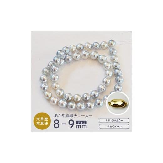 ふるさと納税 アクセサリー ネックレス 熊本県 天草市 S085-391_あこや真珠 バロックパール 8mm - 9mm ネックレス チョーカー SV925 シルバー925 真珠 シンプ…