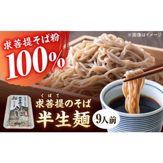 ふるさと納税 うどん 生・半生めん 福岡県 豊前市 豊前 求菩提そば 石臼挽き 半生麺 9人前 [豊前] 有限会社豊前民芸 そば 蕎麦 求菩提そば