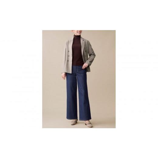 ふるさと納税 服 女 兵庫県 神戸市 B-THREE/ビースリー ストレッチ×ジーンズ 本格デニム見えのワイドパンツ(770437)