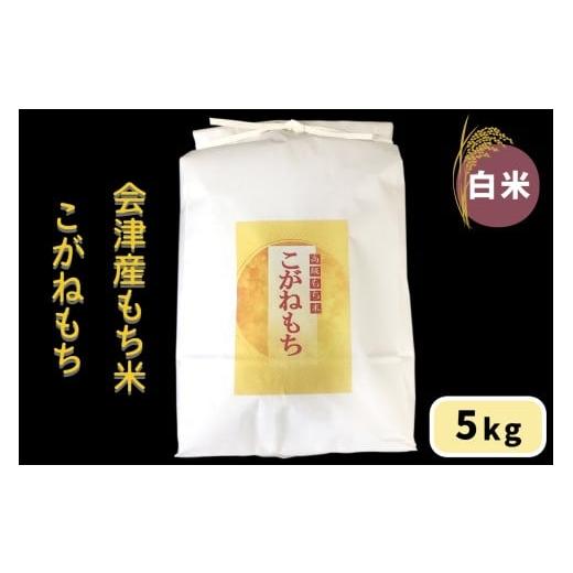 ふるさと納税 米・パン もち米 福島県 会津若松市 会津産もち米「こがねもち」 白米 5kg|令和7年産 2025年産 会津若松市 もちごめ 餅米 米 新米 1038