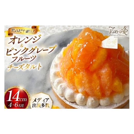 ふるさと納税 ケーキ・カステラ チーズケーキ 長崎県 平戸市 フルーツ タルト オレンジ &amp; ピンク グレープフルーツ チーズタルト 1ホール 14cm 心優-Cotoy…