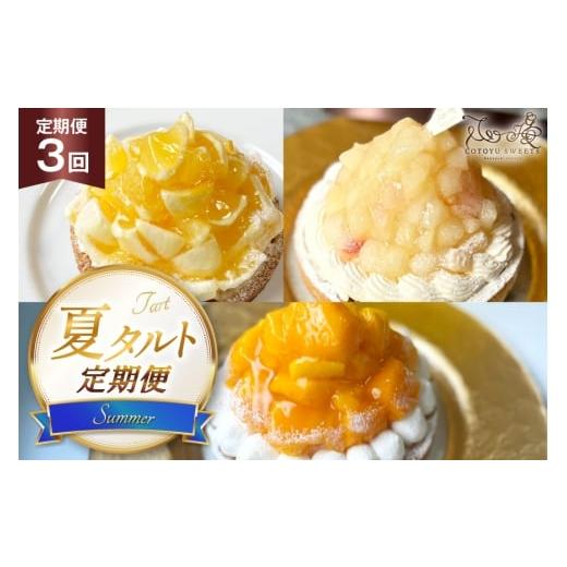 ふるさと納税 ケーキ・カステラ タルト 長崎県 平戸市 フルーツ タルト 夏タルト 3種 夏香 白桃 マンゴー 食べ比べ 各回 1ホール 14cm 3回 定期便 総計3ホール…