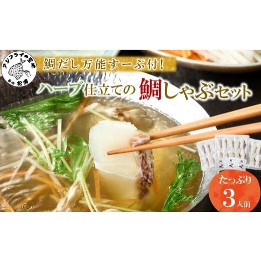 ふるさと納税 魚貝類 鯛 長崎県 松浦市 ＼お歳暮熨斗対応/鯛だし万能すーぷ付 ハーブ仕立ての鯛しゃぶセット工場直送たっぷり3人前( 真鯛 ハーブ 鯛だし 凝縮…