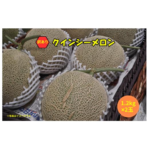 ふるさと納税 メロン メロン青肉 茨城県 鉾田市 訳あり クインシーメロン 2玉(1.2kg×2)