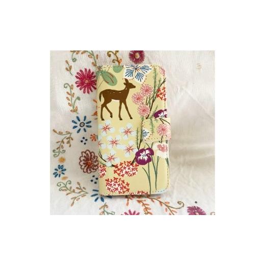 ふるさと納税 手芸 奈良県 奈良市 スマホ手帳型ケース 鹿柄オリジナル 「楚々の森」手芸雑貨 ソーイング 裁縫 洋裁 手芸 オリジナル foo stitch フーステッチ …