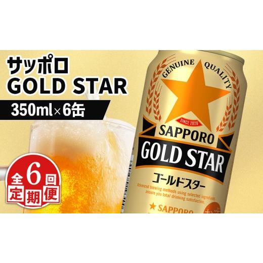 ふるさと納税 ビール 北海道 恵庭市  定期便：6回 サッポロ GOLD STAR ゴールドスター350ml×6缶 | サッポロ 発泡酒 ゴールドスター 麦酒 ホップ サッポロビー…の画像