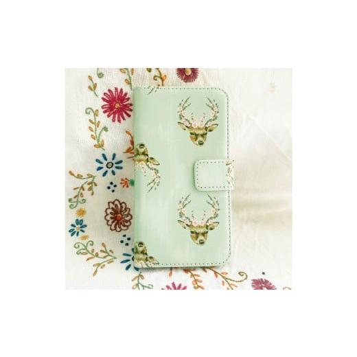 ふるさと納税 手芸 奈良県 奈良市 スマホ手帳型ケース 鹿柄オリジナル 「神鹿 shinroku」手芸雑貨 ソーイング 裁縫 洋裁 手芸 オリジナル foo stitch フーステ…