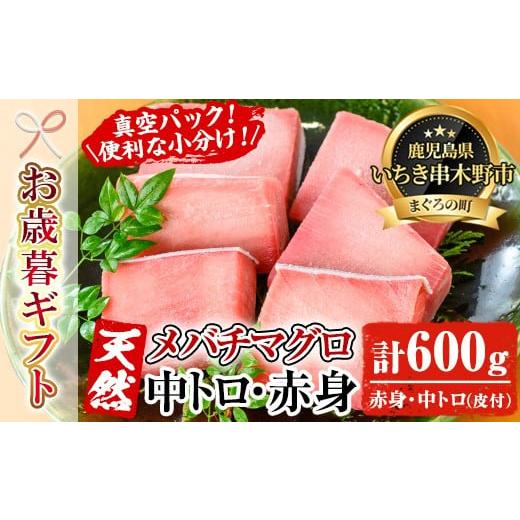 ふるさと納税 マグロ 鹿児島県 いちき串木野市 令和7年お歳暮対応 天然 旬の メバチマグロ 600g(中トロ 100g×2 赤身 100g×4) 柵 冷凍 便利 まぐろ 刺身 …