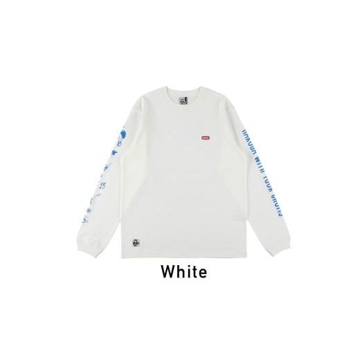 ふるさと納税 服 男 長野県 白馬村 CHUMS×HAKUBA Booby バックプリント 長袖Tシャツ XXL /ホワイト P0550662_M_XXL_WH XXL /ホワイト