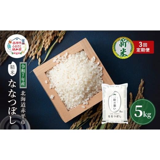 ふるさと納税 米 北海道 赤平市 定期便3回 連続 お届け 令和7年産 北海道 赤平産 ななつぼし 5kg 白米 精米 米 北海道 ごはん ご飯 ライス おにぎり 定期便 定…