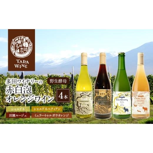 ふるさと納税 ワイン 赤ワイン 北海道 上富良野町 野生酵母 かみふらの 多田ワイナリー 赤白泡オレンジワイン 計4本 ワイン 赤ワイン 白ワイン 微発泡ワイン…