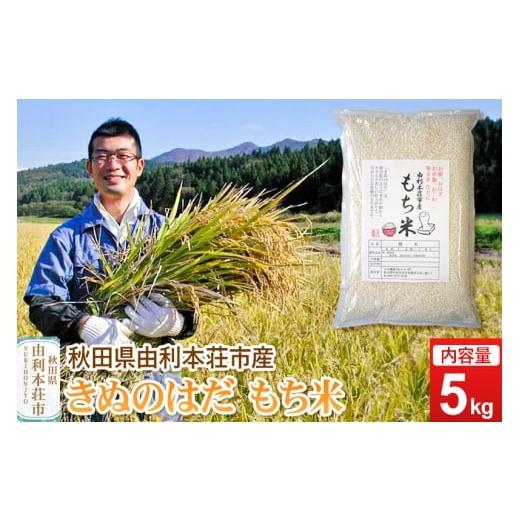 ふるさと納税 米・パン もち米 秋田県 由利本荘市 [予約受付]令和7年産 もち米 5kg 秋田県由利本荘市産 きぬのはだ 精米 5kg