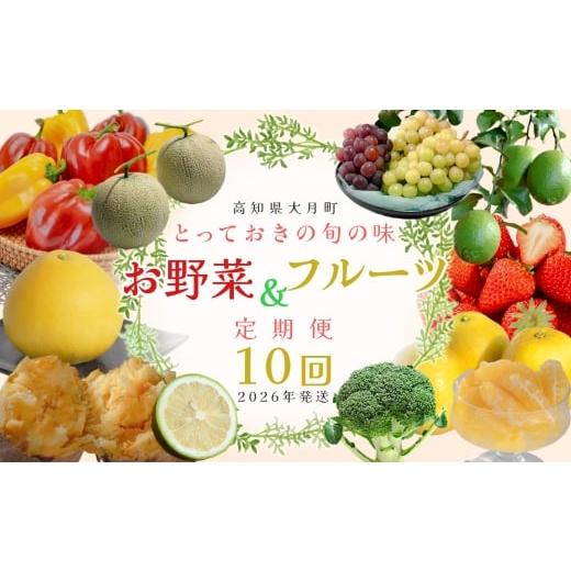 ふるさと納税 果物の詰合せ 高知県 大月町 定期便 10回 旬のお野菜 フルーツ セット|新鮮 産地直送 果物 健康志向 ギフト 贈り物 人気 おすすめ いちご 紅ほ…