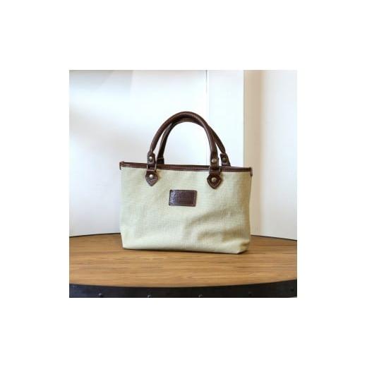 ふるさと納税 カバン トートバッグ 和歌山県 有田川町 サンドベージュ MT-03 帆布×革 クラシカルな雰囲気のミニトートバッグ サンドベージュ