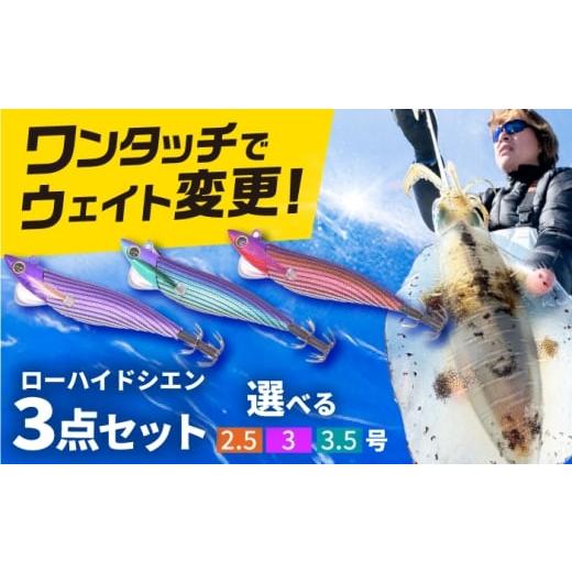 ふるさと納税 フィッシング ルアー・フライ 岐阜県 岐阜市 ローハイド紫煙(シエン)2.5号3点アソートセット 着脱シンカー イカ釣り 専用エギ 岐阜市 / ジー…