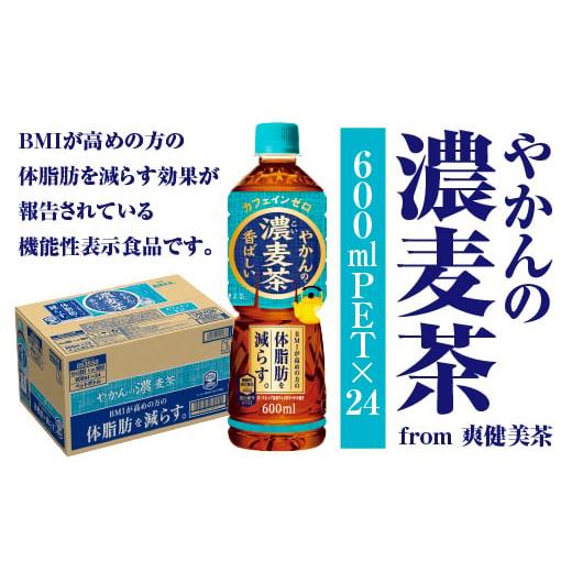 ふるさと納税 お茶類 宮城県 蔵王町 やかんの濃麦茶 from 爽健美茶 600ml PET×24本 コカコーラ 麦茶 茶 お茶 カフェインレス ペットボトル 常備 備蓄 蔵王 0…