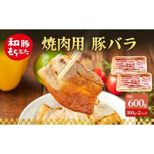 ふるさと納税 豚肉 バラ 宮城県 大河原町 焼肉用 豚バラ 和豚 もちぶた 300g×2 豚肉 ポーク 肉 豚 国産 宮城県産 小分け バラ肉 豚バラ肉 ストック 精肉
