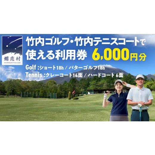 ふるさと納税 ゴルフ場利用券 群馬県 嬬恋村 竹内ゴルフ・竹内テニスコートで使える利用券6000円分 北軽井沢 テニス テニスコート ショートゴルフ パターゴル…