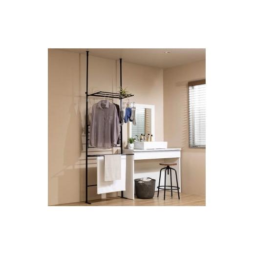 ふるさと納税 雑貨・日用品 東京都 中野区 たためるつっぱりラダー物干し ブラック _1290302507_02 ブラック