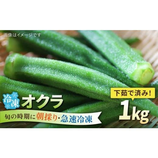 ふるさと納税 野菜類 福岡県 糸島市 オクラ 1kg 冷凍 旬の時期に急速冷凍 福岡県糸島産 糸島市 / オーガニックナガミツファーム 野菜 おくら