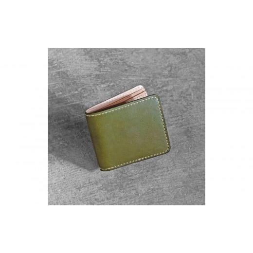 ふるさと納税 財布 栃木県 栃木市 栃木レザー使用｜やわらか本革二つ折り財布｜Half wallet 02C｜オリーブ｜minca（全7色） Half wallet 02C／オリーブの画像