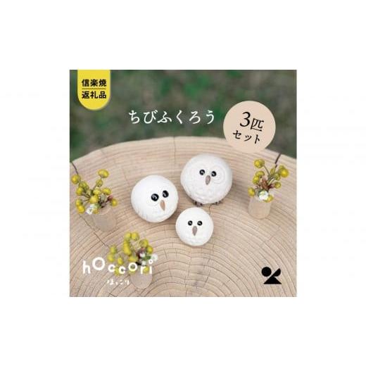 ふるさと納税 陶磁器・漆器・ガラス 滋賀県 甲賀市 信楽焼・明山 白ちびふくろう(L・M・S)3匹セット hc-031314