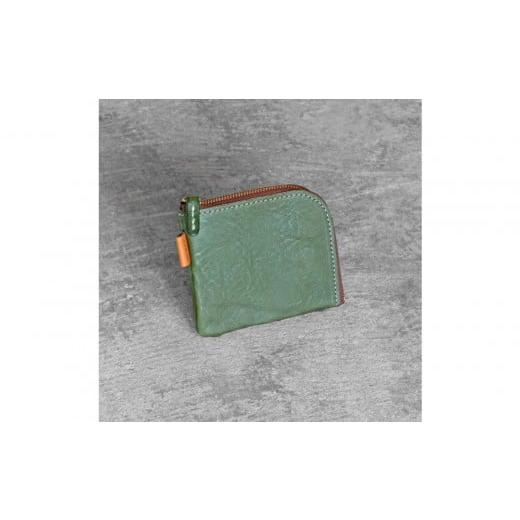 ふるさと納税 財布 栃木県 栃木市 栃木レザー使用|やわらか本革Lジップミニ財布|Lzip wallet small 02|オリーブ|minca(全7色) Lzip wallet small 02/オ…