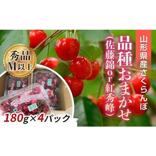 ふるさと納税 果物類 さくらんぼ 山形県 南陽市 令和8年産先行予約 さくらんぼ 「佐藤錦または紅秀峰」 720g (180g×4パック 秀 M以上) [令和8年6月中旬〜発…