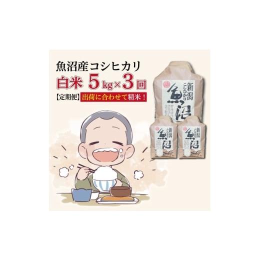 ふるさと納税 米 コシヒカリ 新潟県 十日町市 3か月定期便 令和7年産新米 魚沼産コシヒカリ 精米5kg×3回 計15kg 米 コメ こしひかり 精米 ブランド米 お…