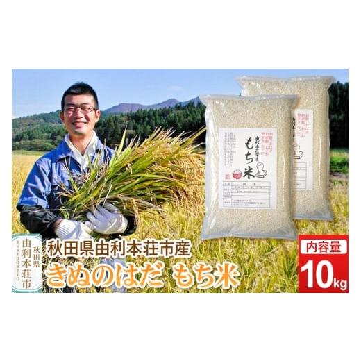 ふるさと納税 米・パン もち米 秋田県 由利本荘市 [予約受付]令和7年産 もち米 10kg(5kg×2袋) 秋田県 由利本荘市産 きぬのはだ 精米 10kg