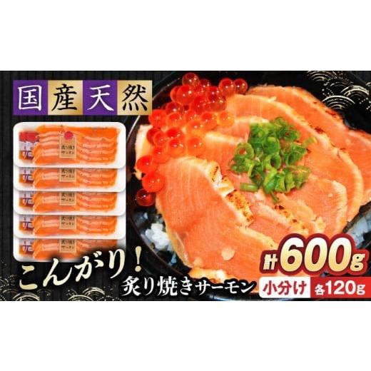 ふるさと納税 魚貝類 サーモン 滋賀県 長浜市 お歳暮対象 サーモン 鮭 炙り焼きサーモン 120g×5パック 長浜市/株式会社中村屋 AQAJ005-999 サーモン 小分け…