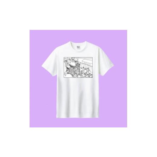 ふるさと納税 服 子ども 大阪府 忠岡町 あうわぬりえ(だんじり四角柄、白色、110cm) 1680507