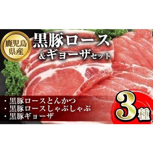 ふるさと納税 豚肉 ロース 鹿児島県 肝付町 B06001 鹿児島県産黒豚ロース&餃子セット 鹿児島県 国産 九州産 黒豚 豚肉 ポーク ロース とんかつ しゃぶしゃぶ …