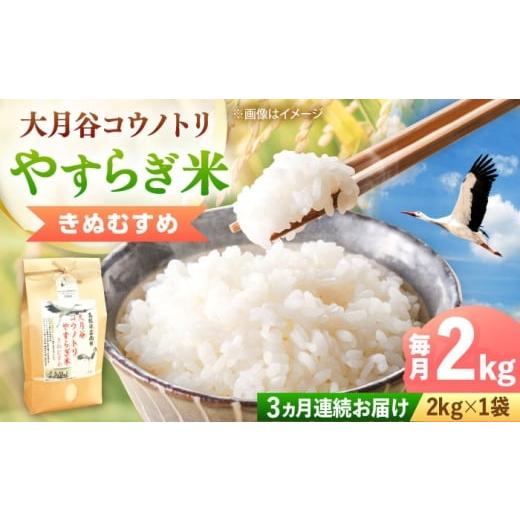 ふるさと納税 米 きぬむすめ 島根県 雲南市 全3回定期便 新米 大月谷コウノトリやすらぎ米 2kg 島根県雲南市/有限会社藤本米穀店 |ブランド米 きぬむすめ …