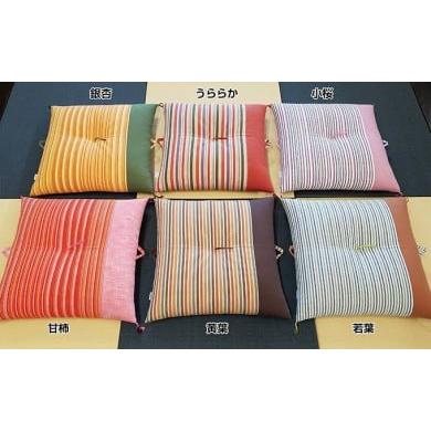 ふるさと納税 織物・繊維品 静岡県 島田市   0814遠州綿紬 インテリア和座布 ナチュラル うららか 頒 ナチュラル うららか