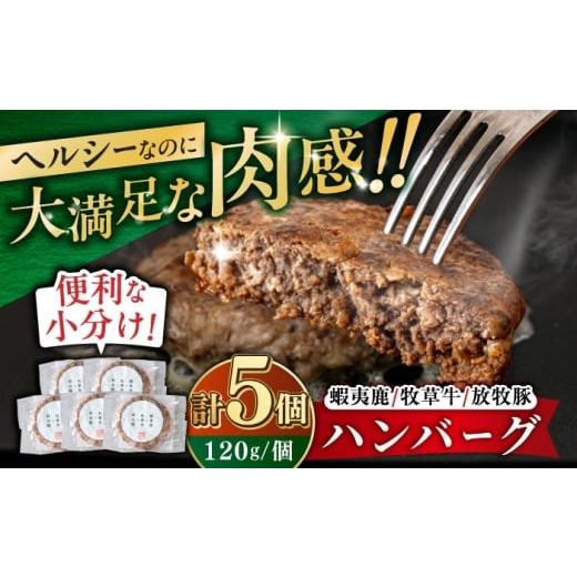 ふるさと納税 肉 ハンバーグ 北海道 厚真町 お歳暮対象 蝦夷鹿×牧草牛×放牧豚 ハンバーグ 5個 [厚真町] GOODGOOD株式会社 ハンバーグ 鹿肉 牛肉 豚肉 ジ…
