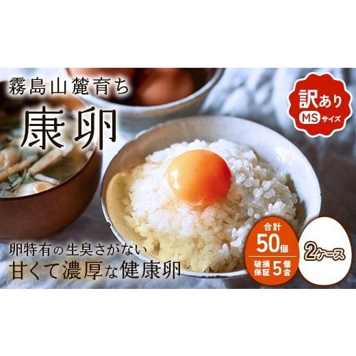 ふるさと納税 卵(鶏、烏骨鶏等) 宮崎県 えびの市 2026年2月発送 卵 わけあり 霧島山麓育ち こだわり卵 康卵 MSサイズ 50個(45個 + 割れ保証 5個)× 2ケー…