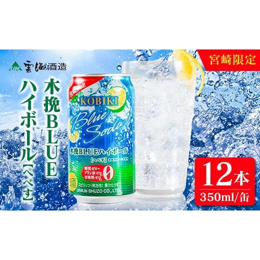 ふるさと納税 焼酎 宮崎県 綾町 雲海酒造 宮崎限定 木挽BLUE ハイボール へべす 350ml×12本(木挽ブルー)