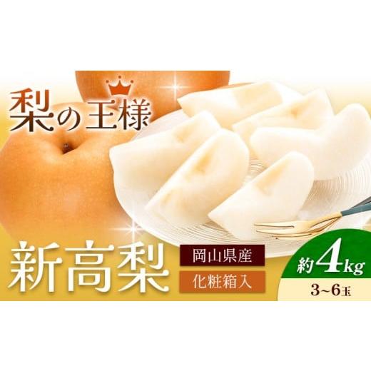 ふるさと納税 梨 岡山県 笠岡市 梨 岡山県産 新高梨 約4kg 3~6玉 株式会社山博[2026年9月下旬-11月上旬頃出荷]新高 フルーツ 化粧箱入り 岡山県 笠岡市 送料…