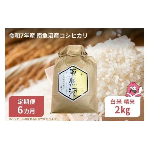 ふるさと納税 米 コシヒカリ 新潟県 湯沢町 令和7年産 6か月定期便 白米2kg/6回 越後湯沢産 南魚沼産 コシヒカリ 豪雪を源とする水の恵み 湯沢産 コシヒカリ