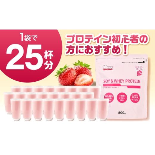 ふるさと納税 牛乳・乳飲料 島根県 雲南市  全3回定期便 ソイ＆ホエイプロテイン ストロベリー味 2袋 プロテイン ダイエット 健康 健康食品 ソイプロテイン ホ…_5
