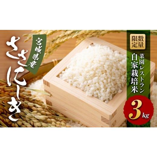 ふるさと納税 米 ササニシキ 宮城県 美里町 令和7年産 数量限定 菜園レストラン「野の風」自家栽培米 ササニシキ3kg