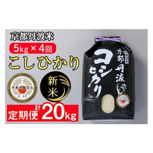 ふるさと納税 米 コシヒカリ 京都府 亀岡市 初回5営業日以内に発送 定期便 令和7年産 新米 京都丹波米こしひかり5kg×4回 計20kg 定期便 4回定期便 米 白米 5…