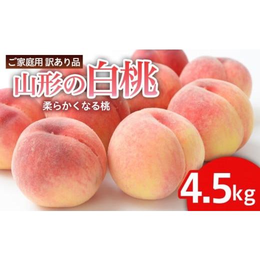 ふるさと納税 もも 山形県 山形市 ご家庭用訳あり品 山形の白桃(やわらかくなる桃) 4 .5kg以上(18玉〜25玉) 令和8年産先行予約 FS25-098