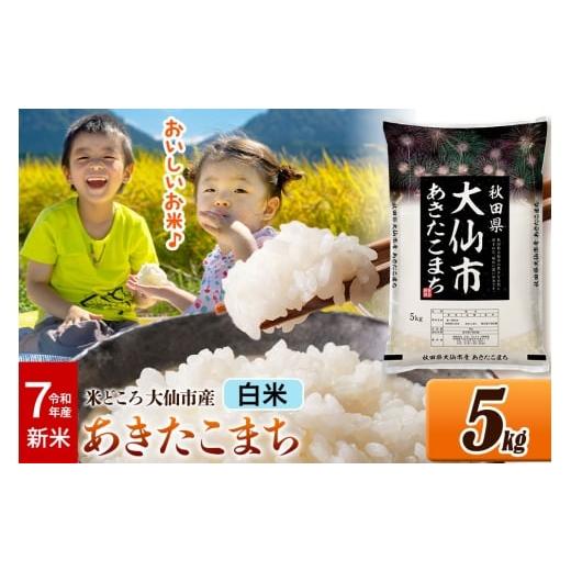 ふるさと納税 米 あきたこまち 秋田県 大仙市 新米 令和7年産 米 白米 米どころ秋田県大仙市産 あきたこまち 精米5kg(5kg×1袋)
