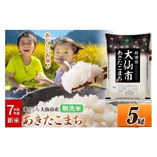 ふるさと納税 米 あきたこまち 秋田県 大仙市 新米 令和7年産 米 無洗米 米どころ秋田県大仙市産 あきたこまち5kg(5kg×1袋)