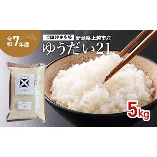 ふるさと納税 米 新潟県 上越市 新米 令和7年 新潟県産 ゆうだい21 5kg 5キロ 窒素封入 宇都宮大学 開発 上越市 坪井農場 白米 精米 送料無料