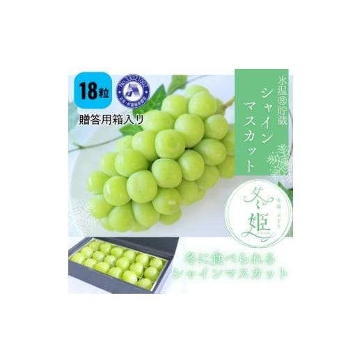 ふるさと納税 ぶどう 岡山県 津山市 11月-3月発送 氷温貯蔵マスカット冬姫(18粒) 1569585