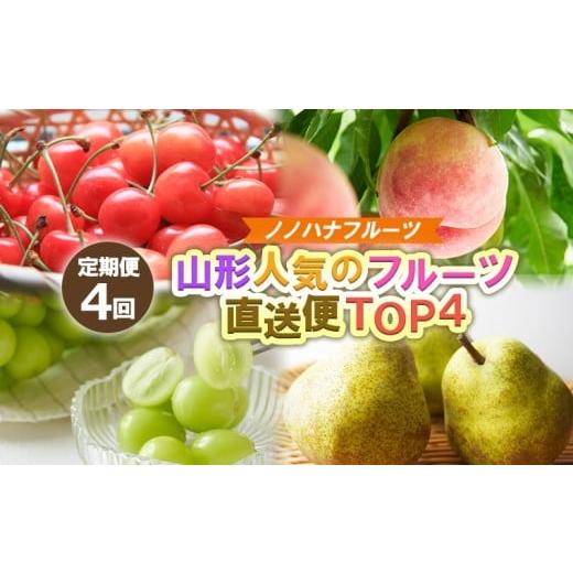 ふるさと納税 果物類 さくらんぼ 山形県 山形市 定期便4回 ノノハナフルーツ 山形人気のフルーツ直送便 TOP4 令和8年産先行予約 FS25-070