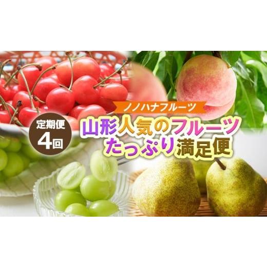 ふるさと納税 果物類 さくらんぼ 山形県 山形市 定期便4回 ノノハナフルーツ 山形人気のフルーツ たっぷり満足便 令和8年産先行予約 FS25-071